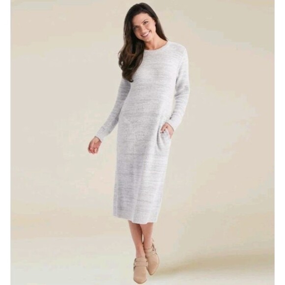 Softies Other - Softies Marshmallow Lounger PJ Gown S/M Heather Gray Long Sleeve Oprah's Fav